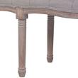 VIX VÁSZON ÉS TÖMÖR FA PAD, 150 CM, VILÁGOSSZÜRKE