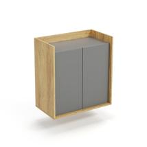 MOBIUS 2D 2 AJTÓS SZEKRÉNY, 83 CM, SZÜRKE - A-Z Bútor Webáruház