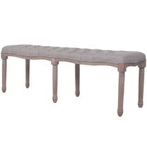 VIX VÁSZON ÉS TÖMÖR FA PAD, 150 CM, VILÁGOSSZÜRKE - A-Z Bútor Webáruház