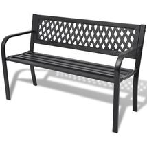 VIX ACÉL KERTI PAD, 118 CM, FEKETE - A-Z Bútor Webáruház