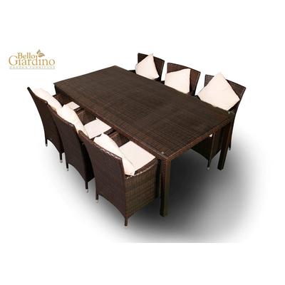 Műrattan (polyrattan) kerti étkezÅgarnitúra, bello 17 gustoso Kerti étkező garnitúra