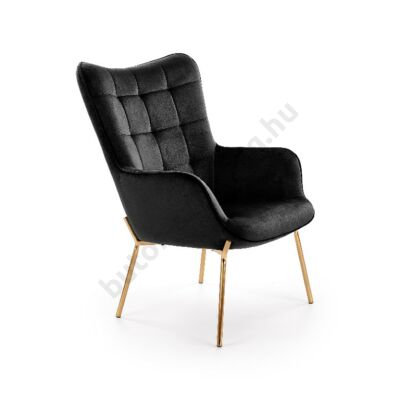 Halmar CASTEL 2 fotel, Fekete - A-Z Bútor Webáruház